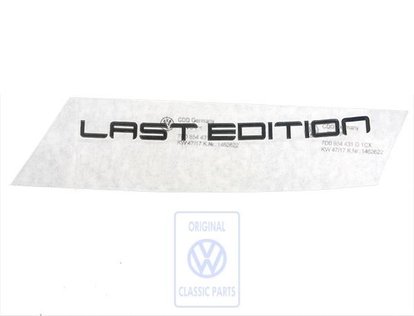 Volkswagen Transporter T4 folieopschrift LAST EDITION voor