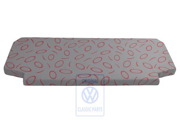Volkswagen Transporter T4 kussenonderlegger bed - flanelgrijs/rood