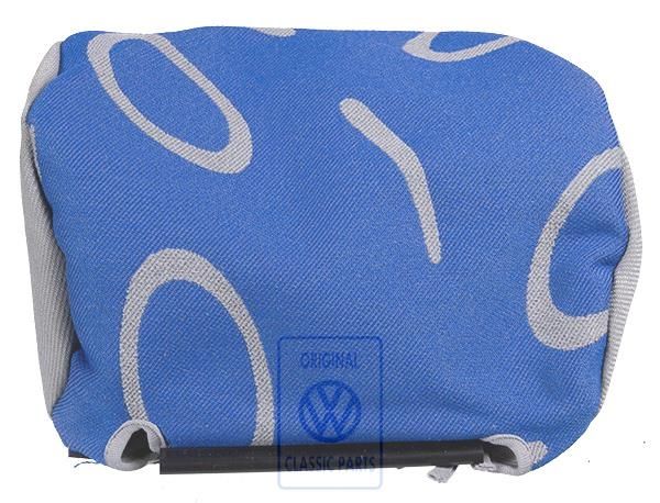 Volkswagen Transporter T4 hoofdsteunbekleding - flanelgrijs/blauw stof