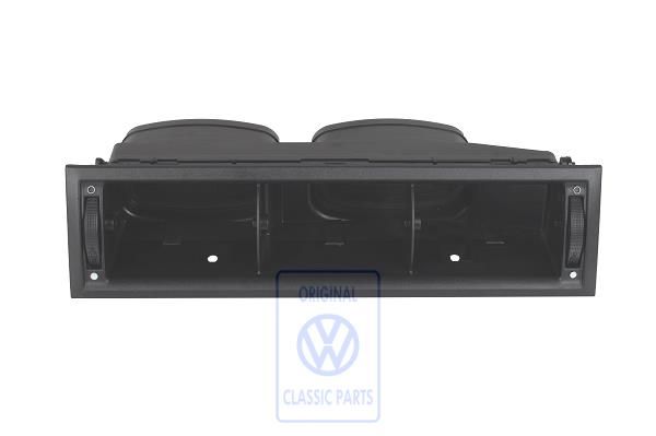 Volkswagen Transporter T4 huis luchtrooster dashboard midden - satijnzwart