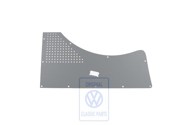 Volkswagen Transporter T5 zijwandbekleding achter rechts - kunstgrijs, met ruitopening
