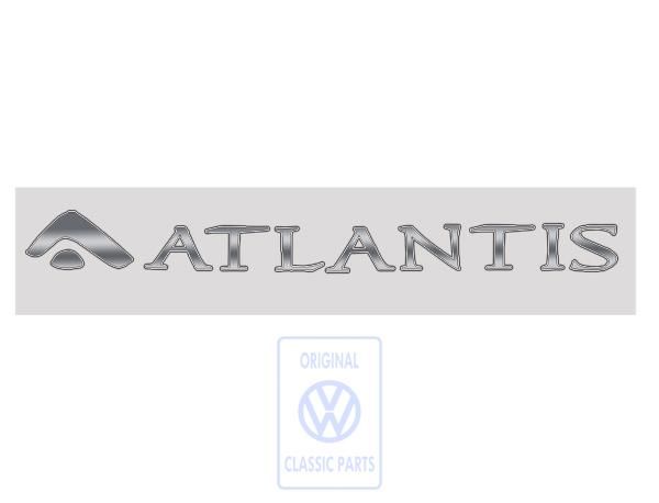 Volkswagen Transporter T5 folieopschrift ATLANTIS voor - zilver