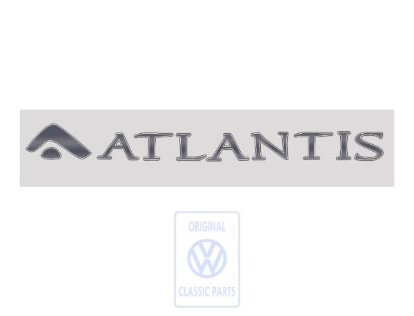 Volkswagen Transporter T5 folieopschrift ATLANTIS voor - donker diamantzilver