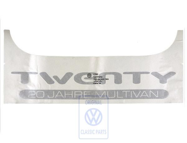 Volkswagen Transporter T5 folieopschrift TWENTY - zijkanten, zilver
