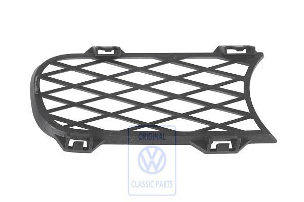 Volkswagen Touareg 1 (7L) sierrooster rechtsonder - satijnzwart, met mistlampen