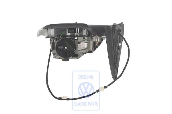 Volkswagen Touareg 1 (7L) buitenspiegelbehuizing - rechts, satijnzwart, zelfdimmend