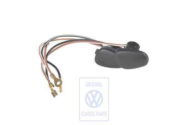 Volkswagen Sharan 1 (7M) set claxonknoppen met airbag - zwart
