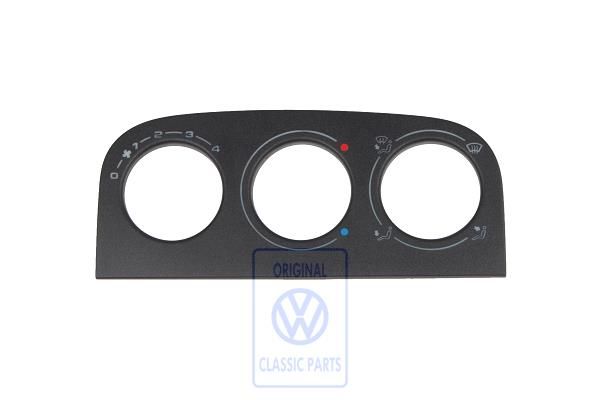 Volkswagen Sharan 1 (7M) afdekplaat ventilatie- en verwarmingsbediening - satijnzwart