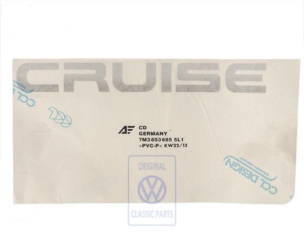 Volkswagen Sharan 1 (7M) folieopschrift CRUISE - zilver/antraciet