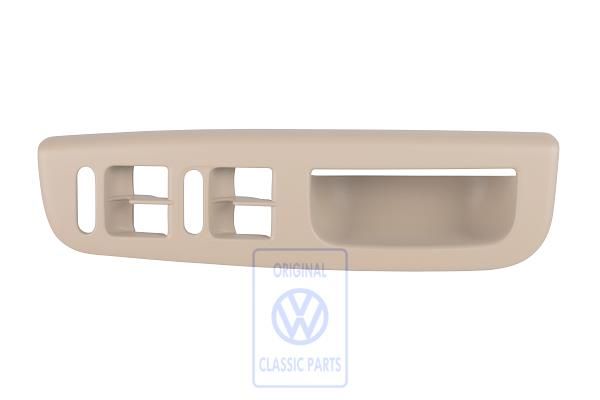 Volkswagen bovenstuk handgreepkom raambediening - links, lichtbeige
