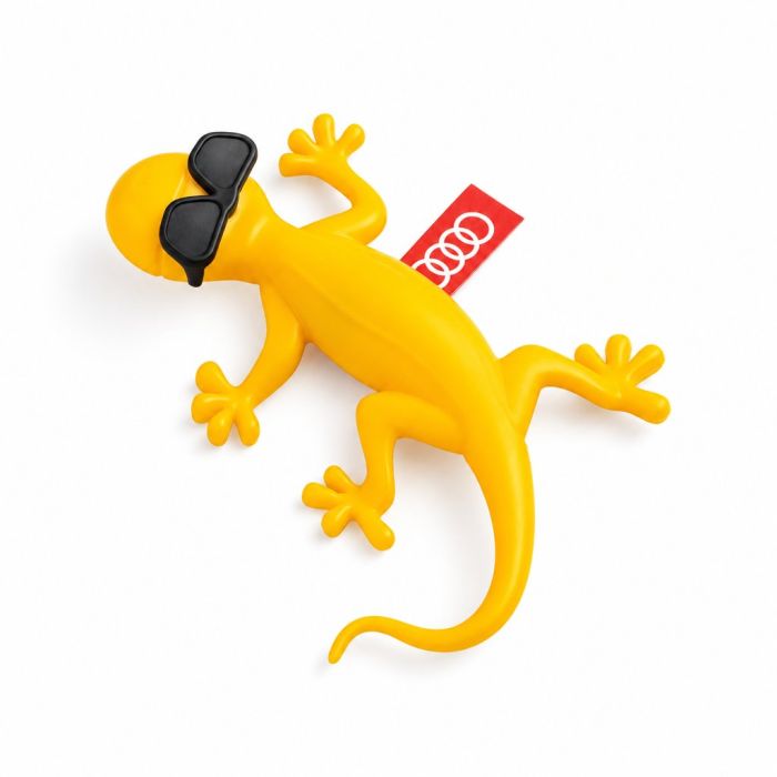 Originele Audi geurgekko - geel met zonnebril