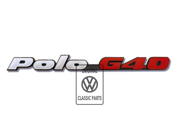 Volkswagen Polo 2F embleem G40 achterklep - zwart/chroom/rood