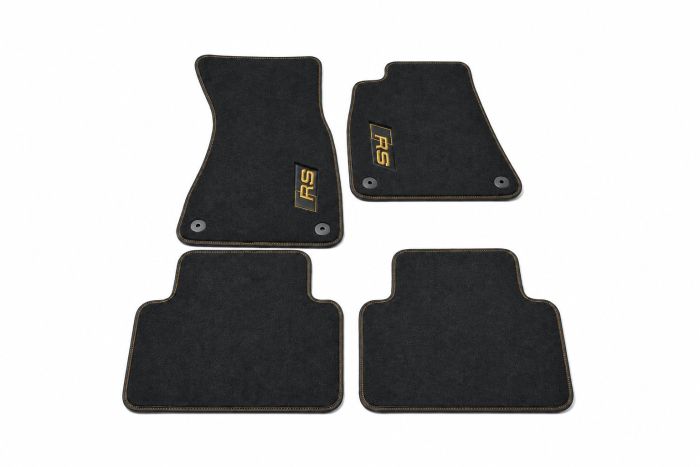 Audi RS5 (B10) mattenset velours (voor- en achterzijde) - messing