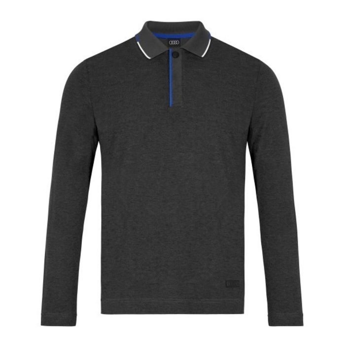 Audi poloshirt met lange mouwen Kaskade (heren, grijs)