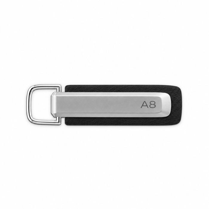 Audi A8 sleutelhanger zilver / zwart