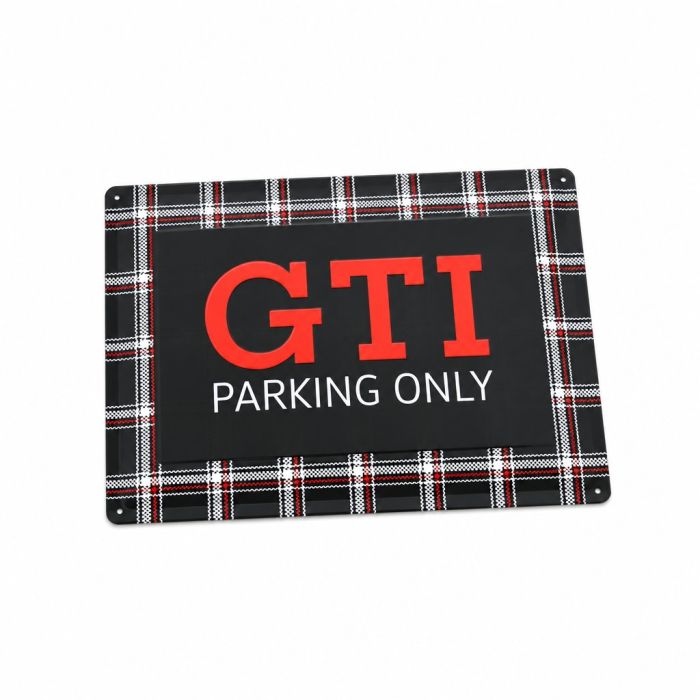 Originele blikken bord gti parking only