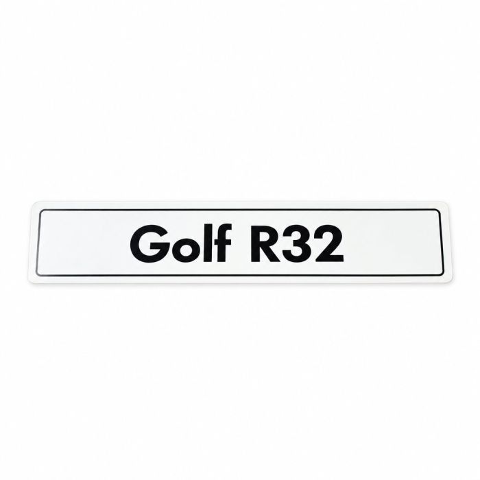 Originele showroomkentekenplaat golf R32